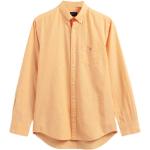 Gant, Camisa de Algodón y Lino Regular Orange, Mujer, Talla: M