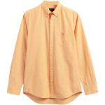 Camisas naranja de algodón de lino  rebajadas Gant talla XL para mujer 