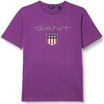 GANT Shield SS T-Shirt Camiseta, Dark Violet, 176 para Niños