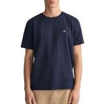 Camisetas azules de algodón de manga corta rebajadas manga corta Gant talla XL para hombre 