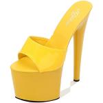 Zapatos amarillos de goma con plataforma de verano sexy talla 34 para mujer 