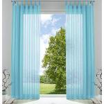 Persianas & cortinas azules celeste translúcidas 