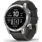 Relojes grises de pulsera rebajados con GPS con medidor de frecuencia cardíaca con correa de plata Garmin Fenix 7 para mujer 