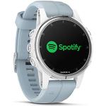Relojes azules de acero inoxidable de pulsera con GPS con medidor de frecuencia cardíaca Garmin Fenix 5S para mujer 