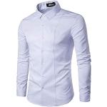 Camisas blancas de tencel Tencel de manga larga tallas grandes manga larga informales talla XL para hombre 