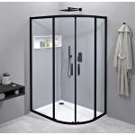 Gelco Sigma - Cabina de ducha 100x100 cm, R550, negro mate/cristal