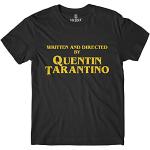 Generico Camiseta Written And Directed by Quentin Tarantino Fan Art Film Poster Original - 100% Algodón Hombre Unisex Negro XS
