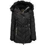 Abrigos negros de poliester con capucha  de otoño con forro informales Geographical Norway Becky talla XL para mujer 