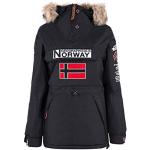 Abrigos negros de poliester con capucha  de otoño para navidad Geographical Norway talla XL para mujer 