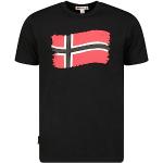 Camisetas deportivas negras manga corta Geographical Norway talla XL para hombre 