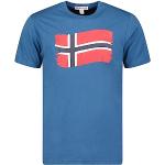 Camisetas deportivas azules neón manga corta Geographical Norway talla M para hombre 