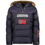 Abrigos azul marino de poliester con capucha  de otoño para navidad Geographical Norway talla S para hombre 