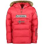 Abrigos rojos de poliester con capucha  de otoño para navidad Geographical Norway talla S para hombre 