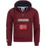 Sudaderas burdeos con capucha rebajadas Geographical Norway talla XL para hombre 