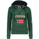 Sudaderas verdes con capucha Geographical Norway talla L para hombre 