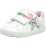 Geox B Kilwi Girl A, Sneakers Niñas, Multicolor White Fluofuchsia, 26 EU