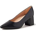 Zapatos negros de cuero de tacón Geox talla 36 para mujer 