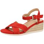 Sandalias rojas de tiras de punta abierta Geox para mujer 