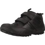 Sneakers negros de goma con velcro rebajados con tacón hasta 3cm informales Geox Savage talla 28 infantiles 