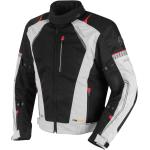 Germot X-Air Evo Pro, chaqueta textil impermeable S male Gris Claro/Negro/Rojo