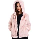 Abrigos rosa pastel de sintético con capucha  de otoño talla XL para mujer 