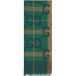 Bufandas verdes de lana de lana  con logo Gucci Talla Única para hombre 