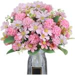 Flores artificiales rosas de plástico de carácter romántico floreadas 