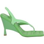 Sandalias verdes de cuero de tiras rebajadas con tacón más de 9cm Gia Borghini talla 37,5 para mujer 