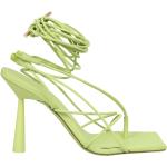 Sandalias verdes de cuero de tiras rebajadas con tacón más de 9cm Gia Borghini talla 36 para mujer 