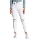 Jeans stretch blancos de cuero rotos talla S para mujer 