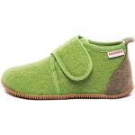 Zapatillas verdes de goma de piel con velcro Giesswein talla 38 infantiles 