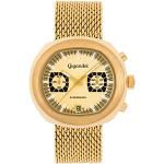 Relojes dorados de acero inoxidable de pulsera Cuarzo Cronógrafo vintage 10 Bar para hombre 