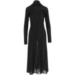 Vestidos largos negros de viscosa rebajados maxi con cuello alto de punto Armani Giorgio Armani talla XS para mujer 