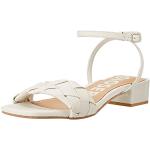 Sandalias blancas de cuero de cuero rebajadas de primavera trenzadas Gioseppo talla 36 para mujer 