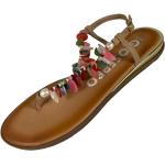Sandalias multicolor de cuero de tiras rebajadas de forma de almendra con tacón hasta 3cm acolchadas Gioseppo talla 38 para mujer 