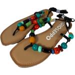 Sandalias multicolor de cuero de tiras rebajadas de forma de almendra acolchadas Gioseppo talla 38 para mujer 