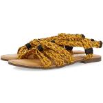 Sandalias planas amarillas rebajadas trenzadas Gioseppo talla 40 de materiales sostenibles para mujer 