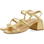 Sandalias doradas de piel de tiras rebajadas Gioseppo talla 39 para mujer 