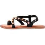Sandalias negras de sintético de cuero rebajadas Gioseppo con pedrería talla 38 para mujer 