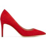 Zapatillas rojas de ante de piel rebajadas con tacón de 7 a 9cm GIUSEPPE ZANOTTI talla 36 para mujer 
