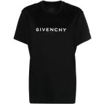 Camisetas negras de algodón de manga corta rebajadas manga corta con cuello redondo con logo Givenchy talla XS para mujer 