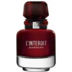Perfumes rojos madera con jengibre de 35 ml lacado Givenchy Interdit para mujer 