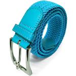Cinturones elásticos azules celeste largo 120 perforados talla L para mujer 