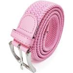 Cinturones elásticos rosa pastel largo 105 perforados talla L para mujer 