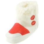 Glamour Girlz Zapatillas de invierno para bebés y niñas y niños, con lunares blancos, rosa o rojo (rojo, 12 – 3 – 6 meses)