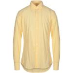 Camisas amarillas de algodón de manga larga manga larga con logo GLANSHIRT talla L para hombre 