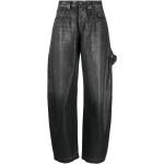 Jeans grises de poliester de corte recto rebajados ancho W26 largo L29 con purpurina para mujer 