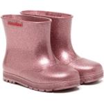 Botas rosas de goma de agua  rebajadas con logo Mini Melissa con purpurina talla 27 para mujer 