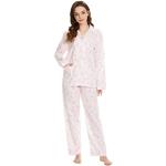 Pijamas de piel dos piezas tallas grandes floreados Global talla 3XL para mujer 