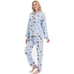 GLOBAL Pijamas Mujer Franela, Pijamas Algodon Muje